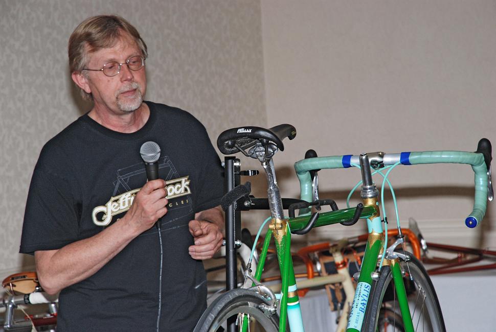 DSC_7940a.jpg - Doug checks out one of Brian's bikes.